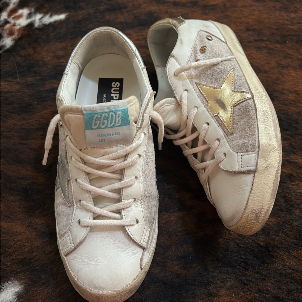 women’s golden goose multi color super star size 37